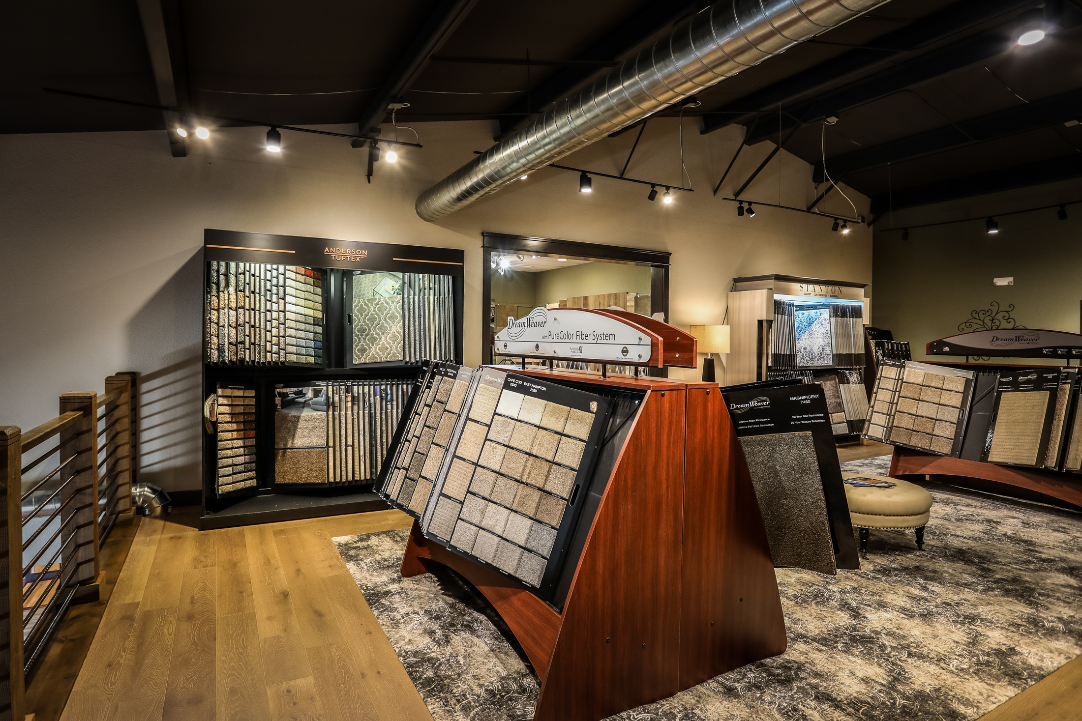 Carpet displays in the SCF Loveland showroom